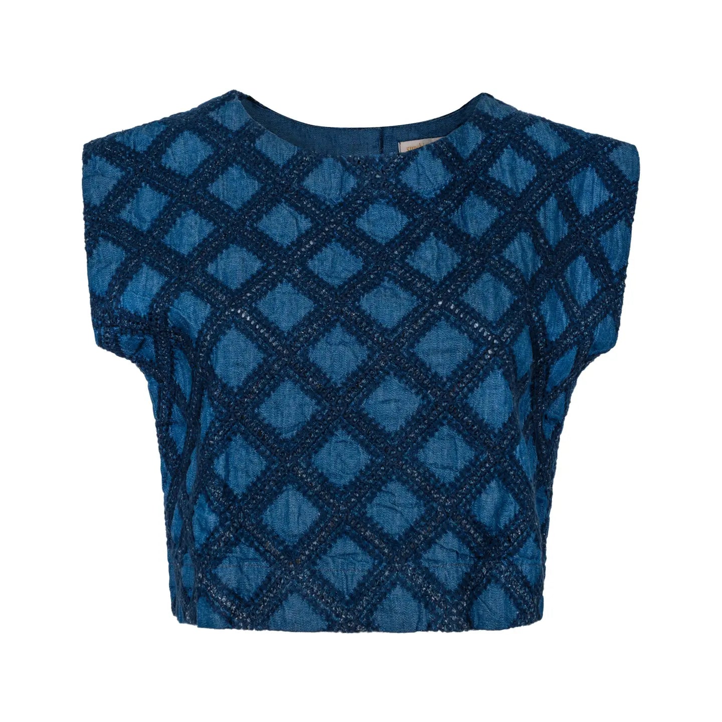 Denim Eyelet Top