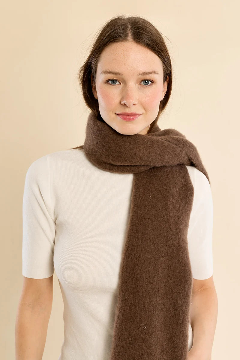 Fuzzy Scarf | Chocolate