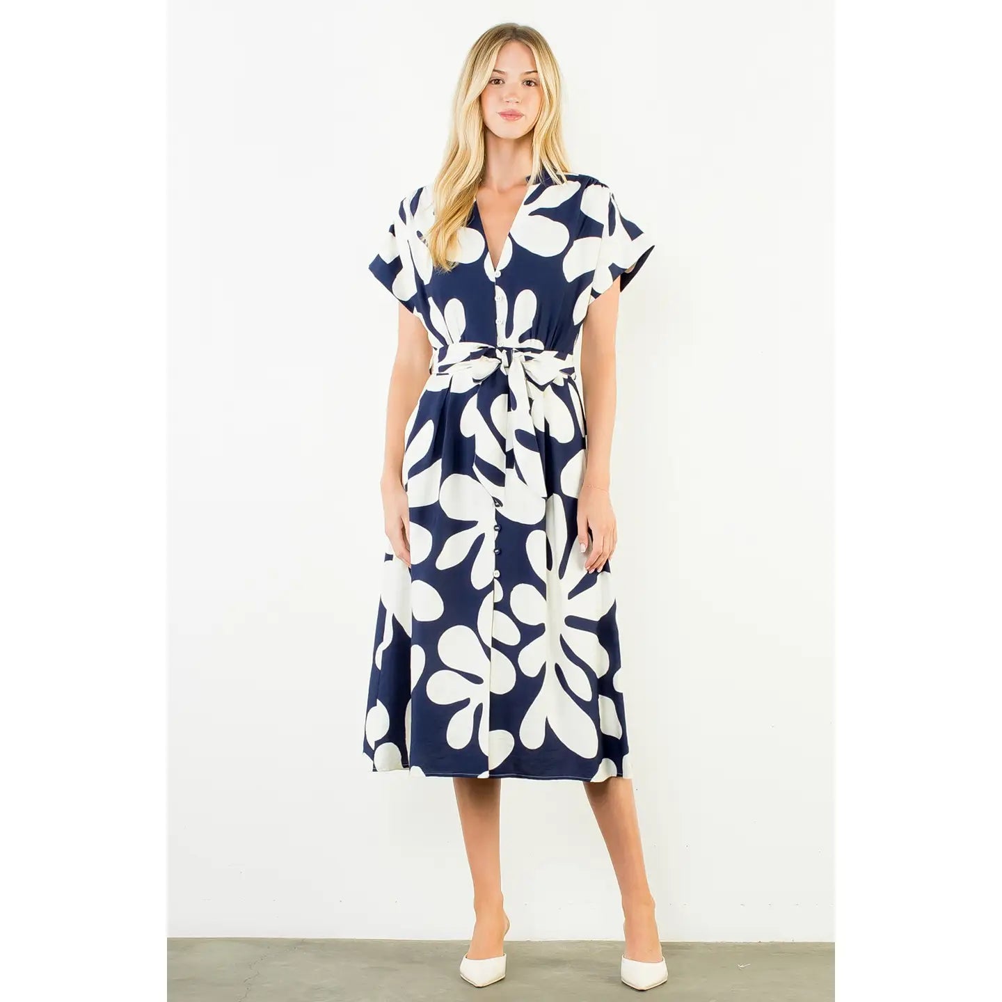 Hadley Button Down Dress | Navy