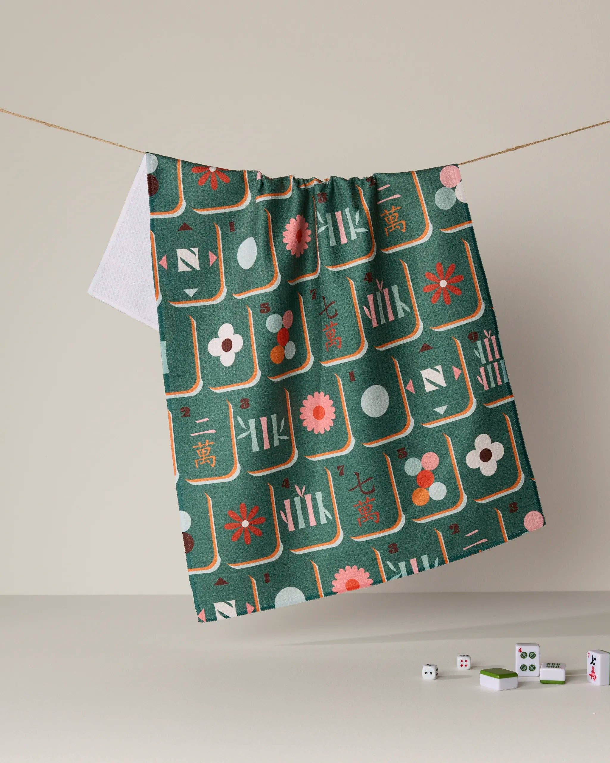 Kitchen Tea Towel | Mahjong Moss
