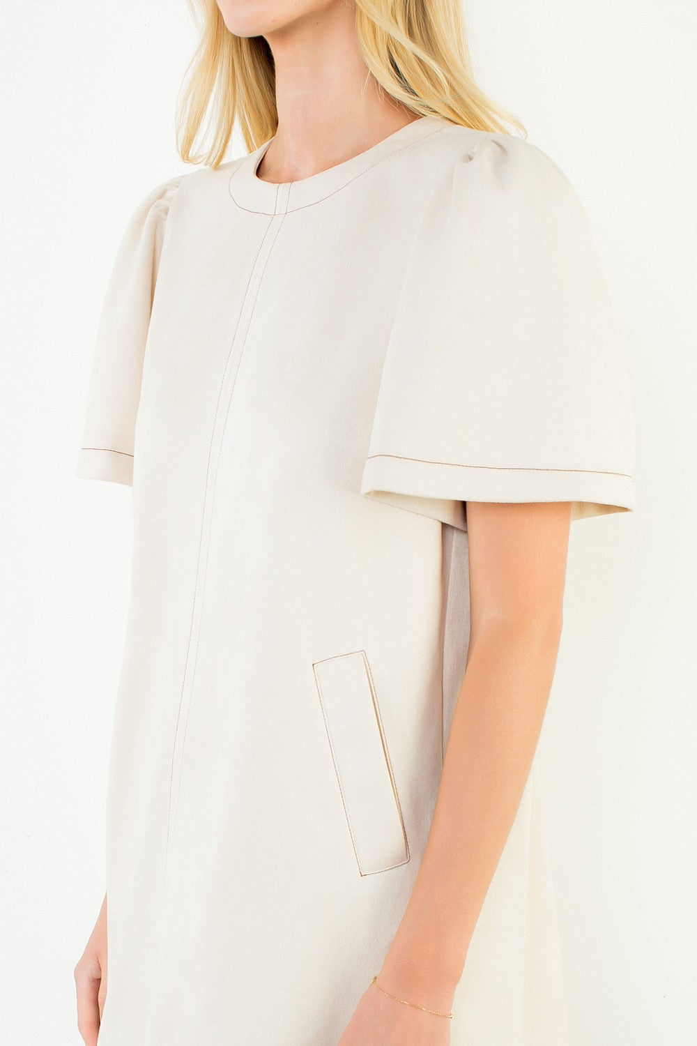 Savannah Suede Dress | Cream