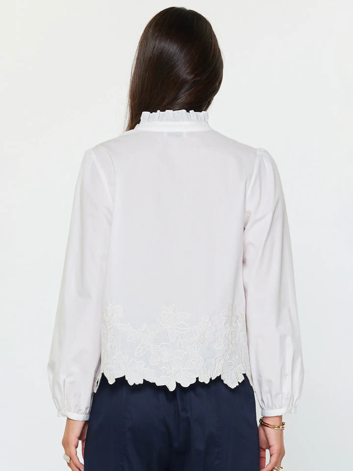 Emmy Embroidered Blouse | White