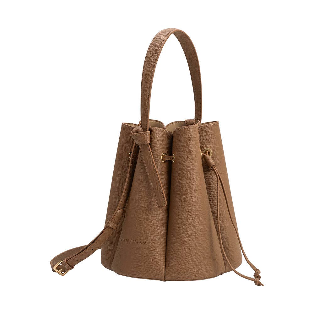 Vegan Leather Top Handle Bag | Natural