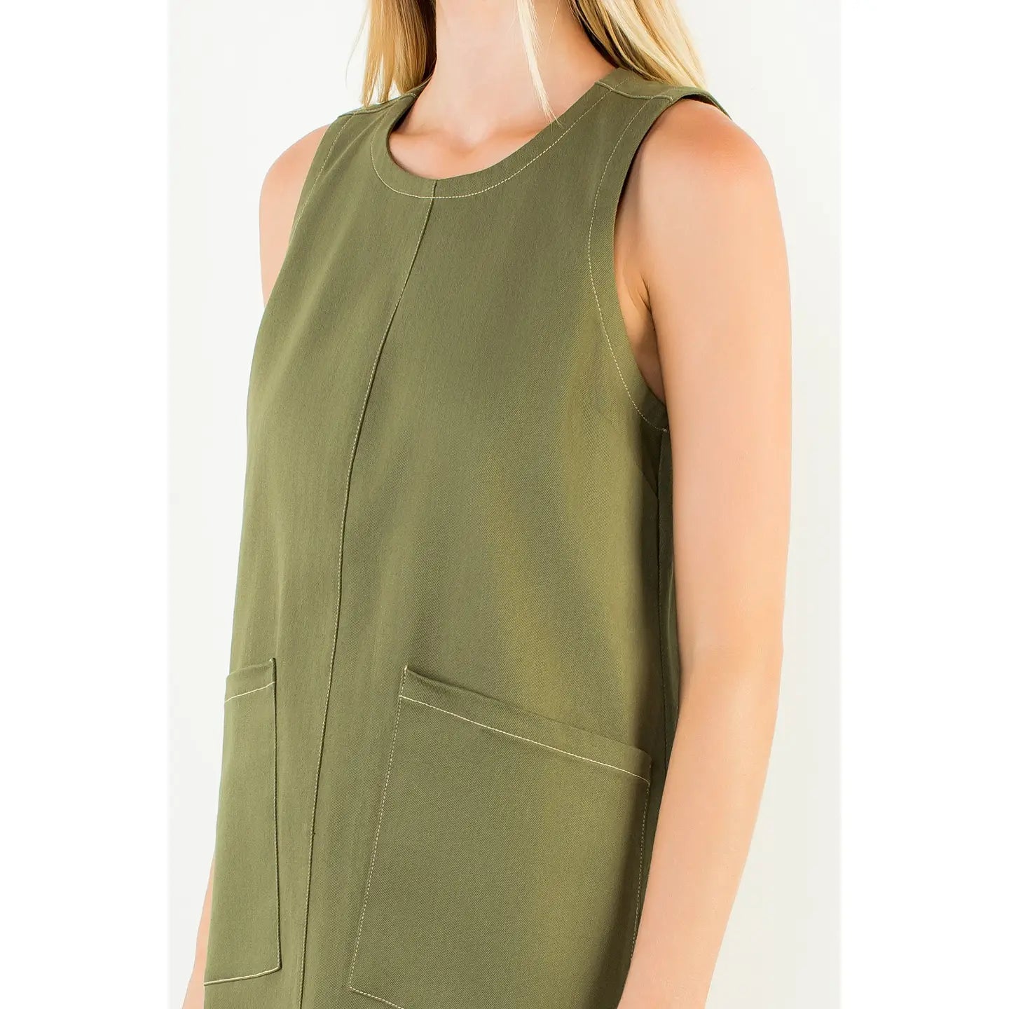Sylvie Sleeveless Dress | Olive