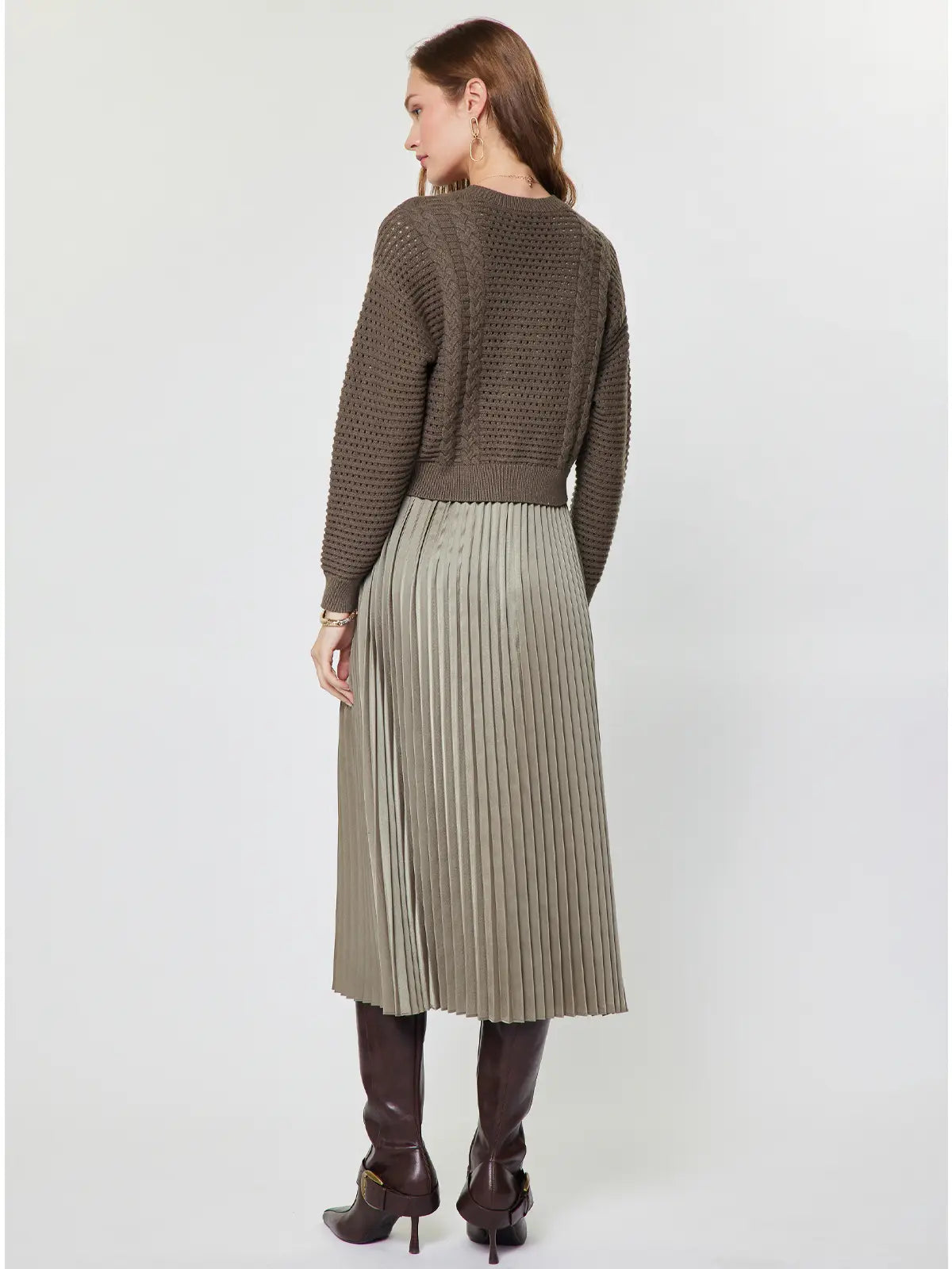 Mia Pullover Sweater Dress | Taupe