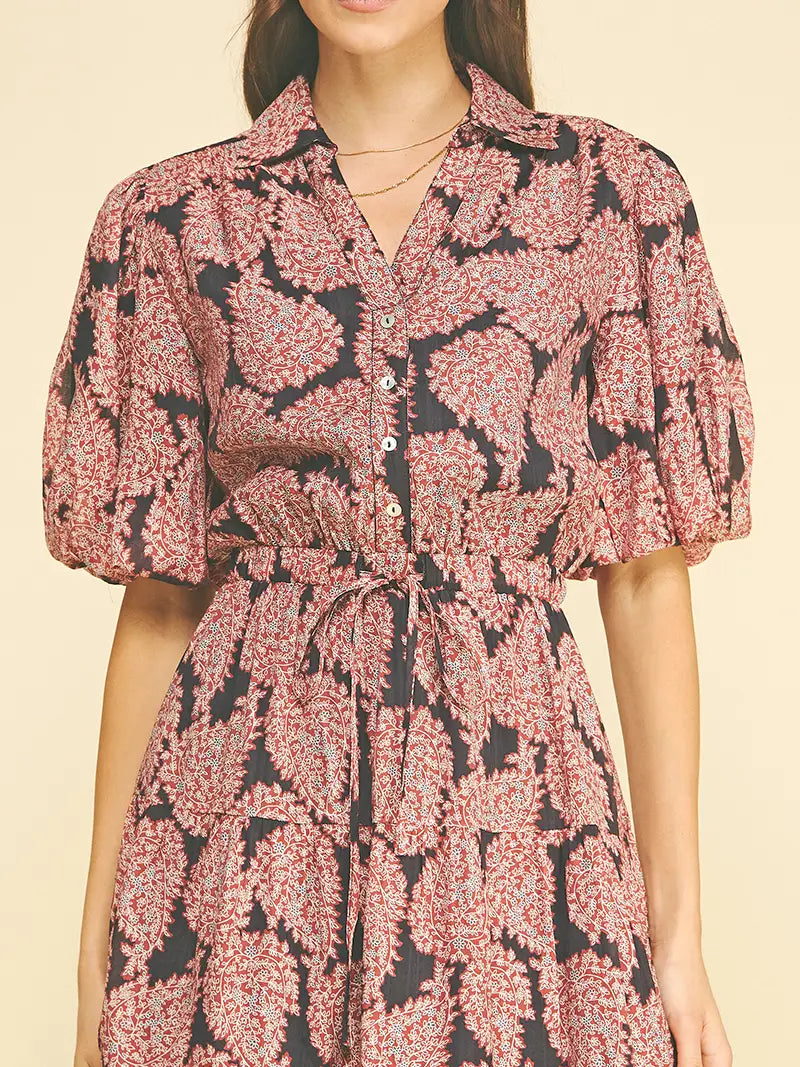 Jamie Floral Midi Dress | Navy