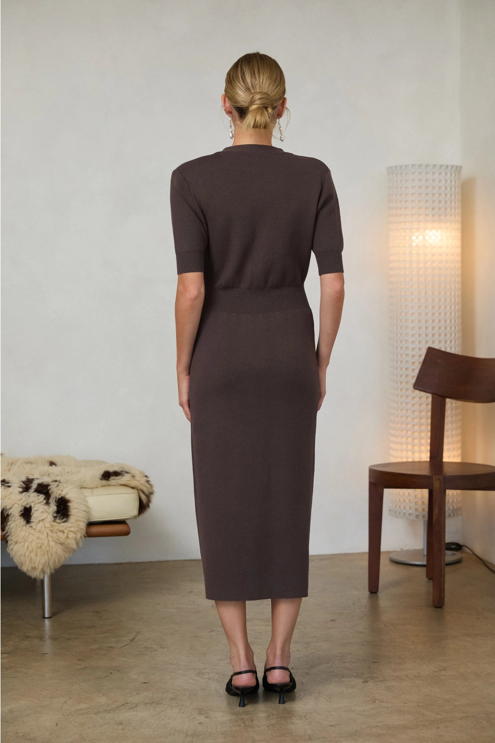 Wrenley Midi Dress | Brown