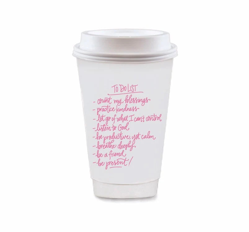 Coffee Cups 16oz To Do List