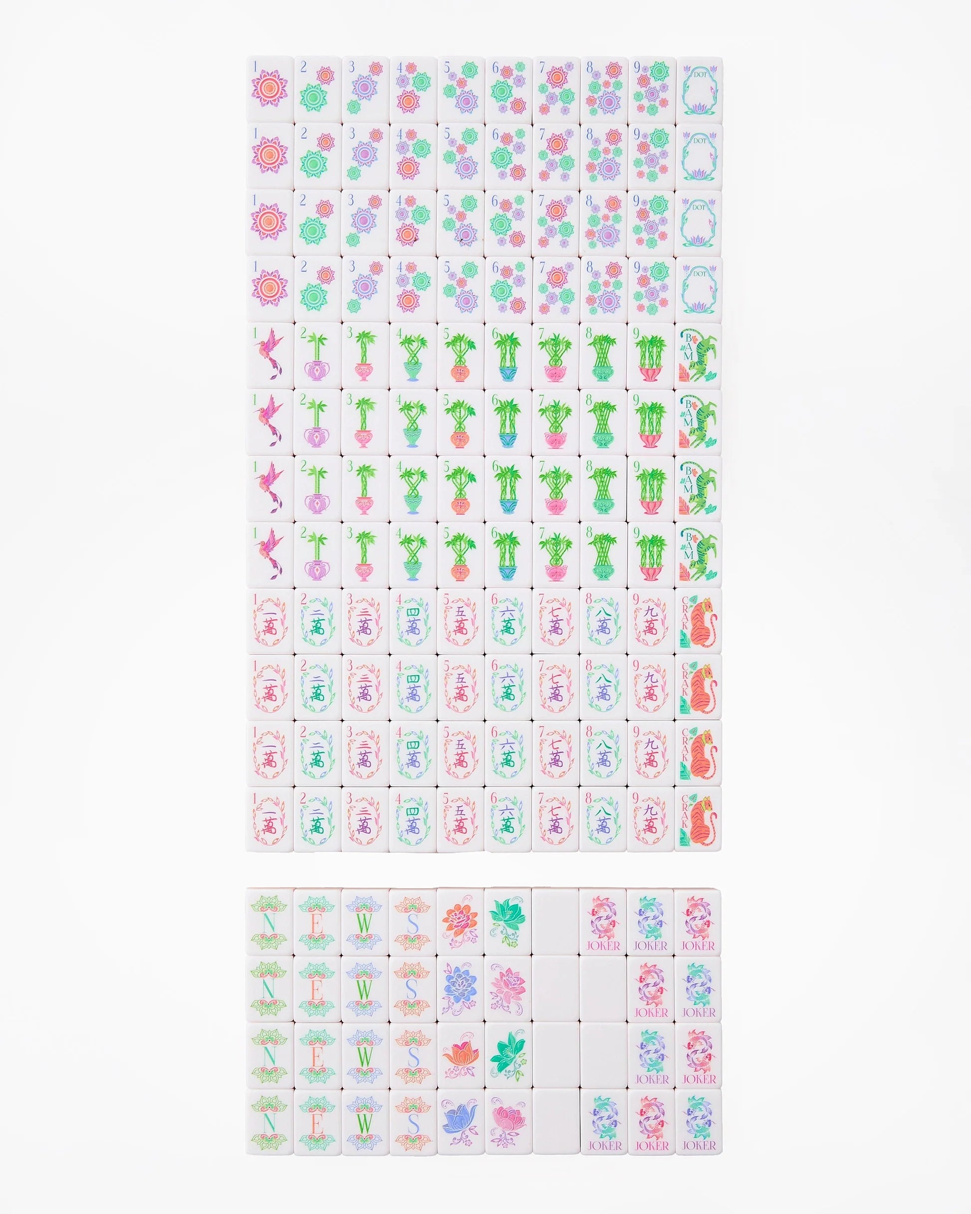 Pearlescent Mahjong Tile Set