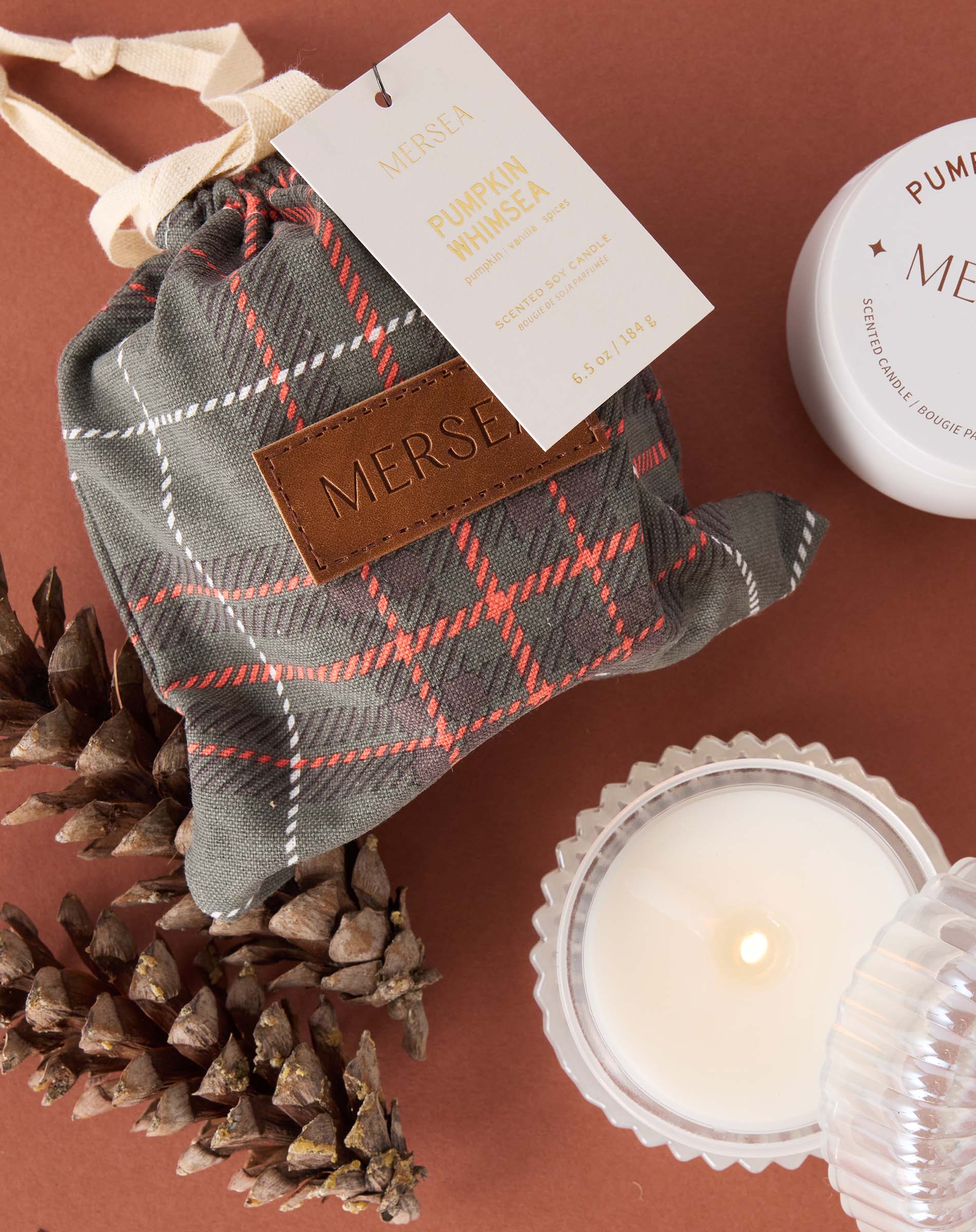Plaid Bag Candle | Pumpkin Whimsea