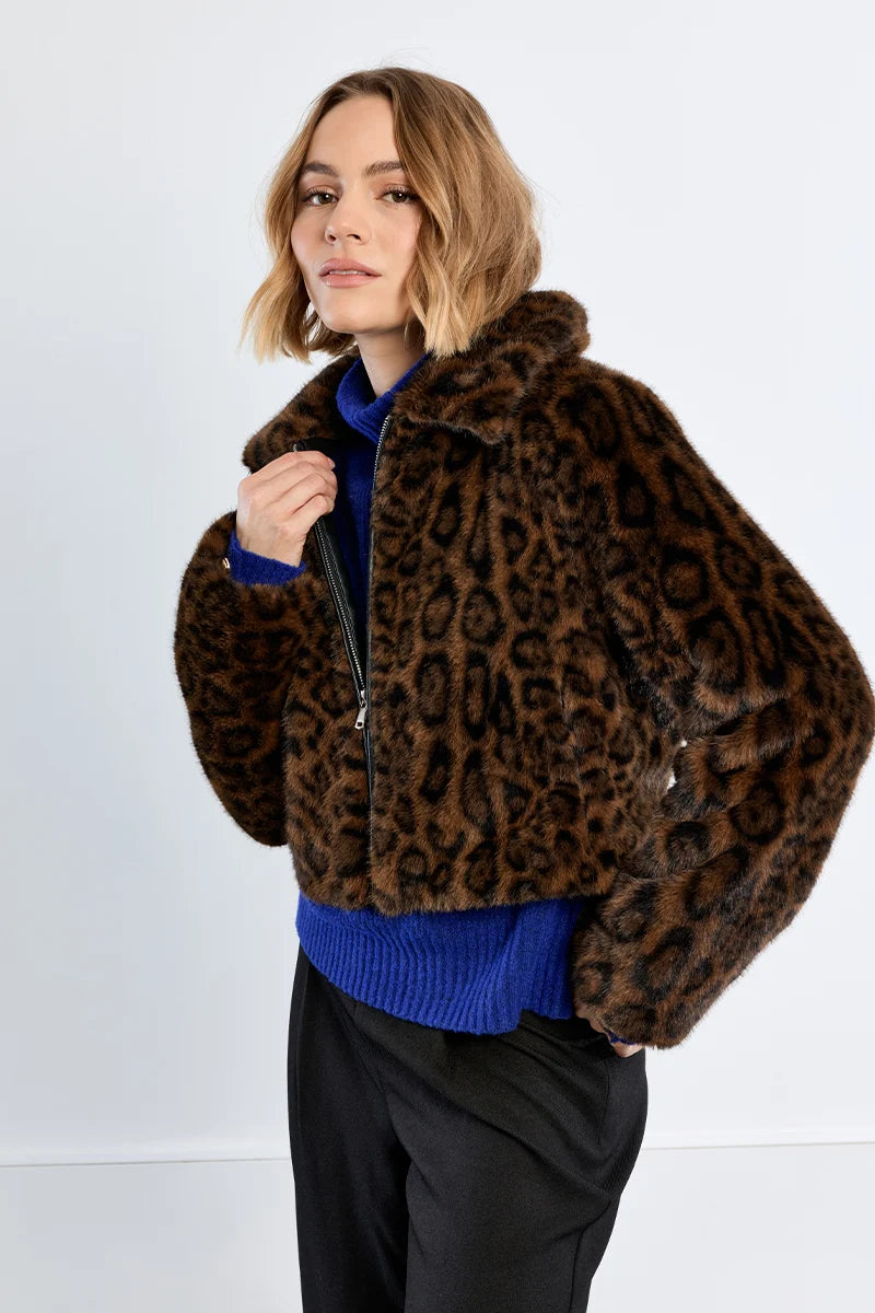 Leopard Faux Fur Jacket