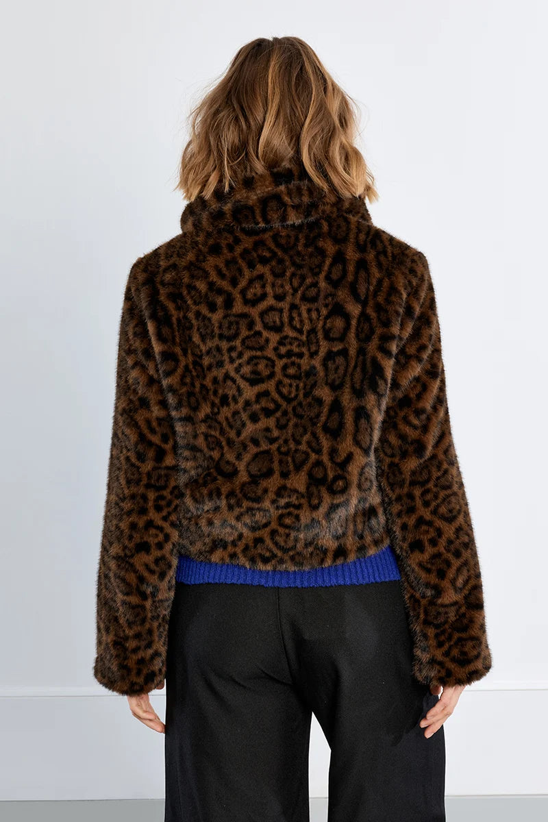 Leopard Faux Fur Jacket