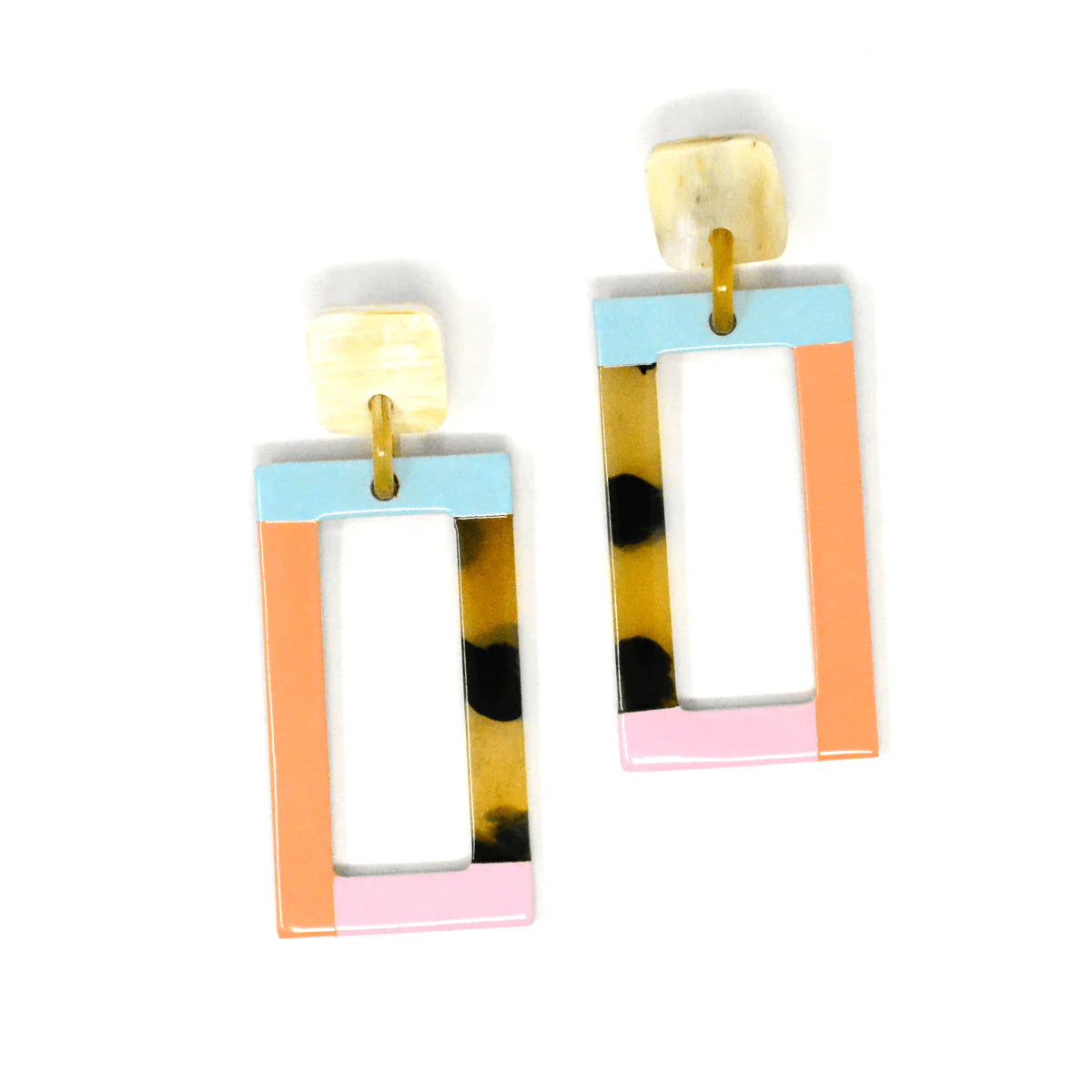 Neutral Colorblock Earrings