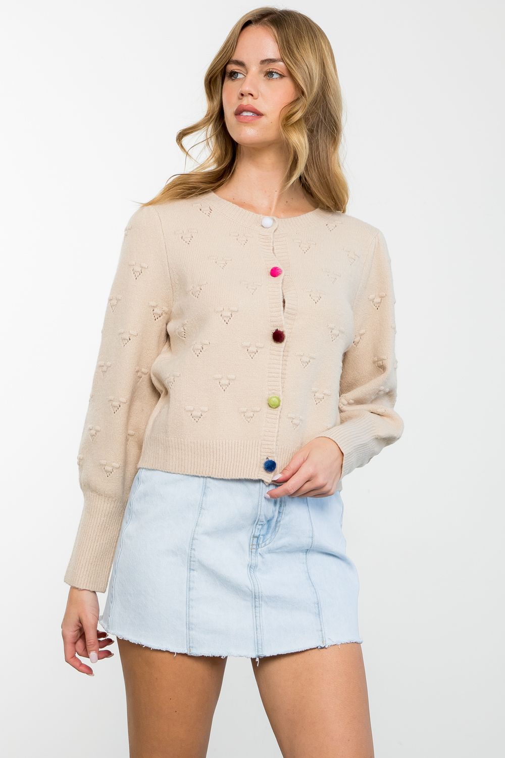 Button Up Rib Knit Sweater