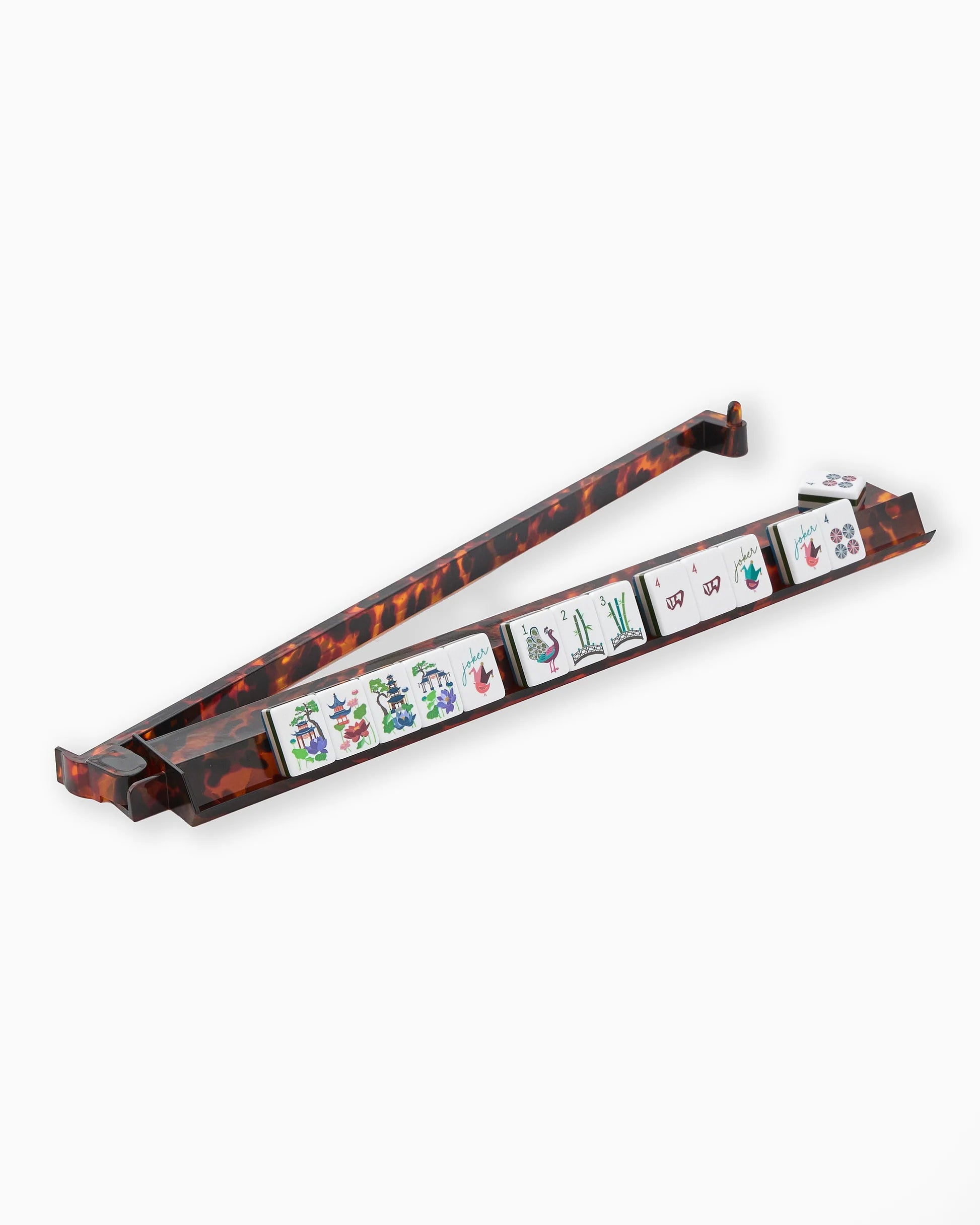 Mahjong Acrylic Rack & Pusher Set | Tortoise