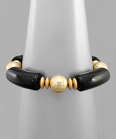 Resin & Gold Ball Bracelet