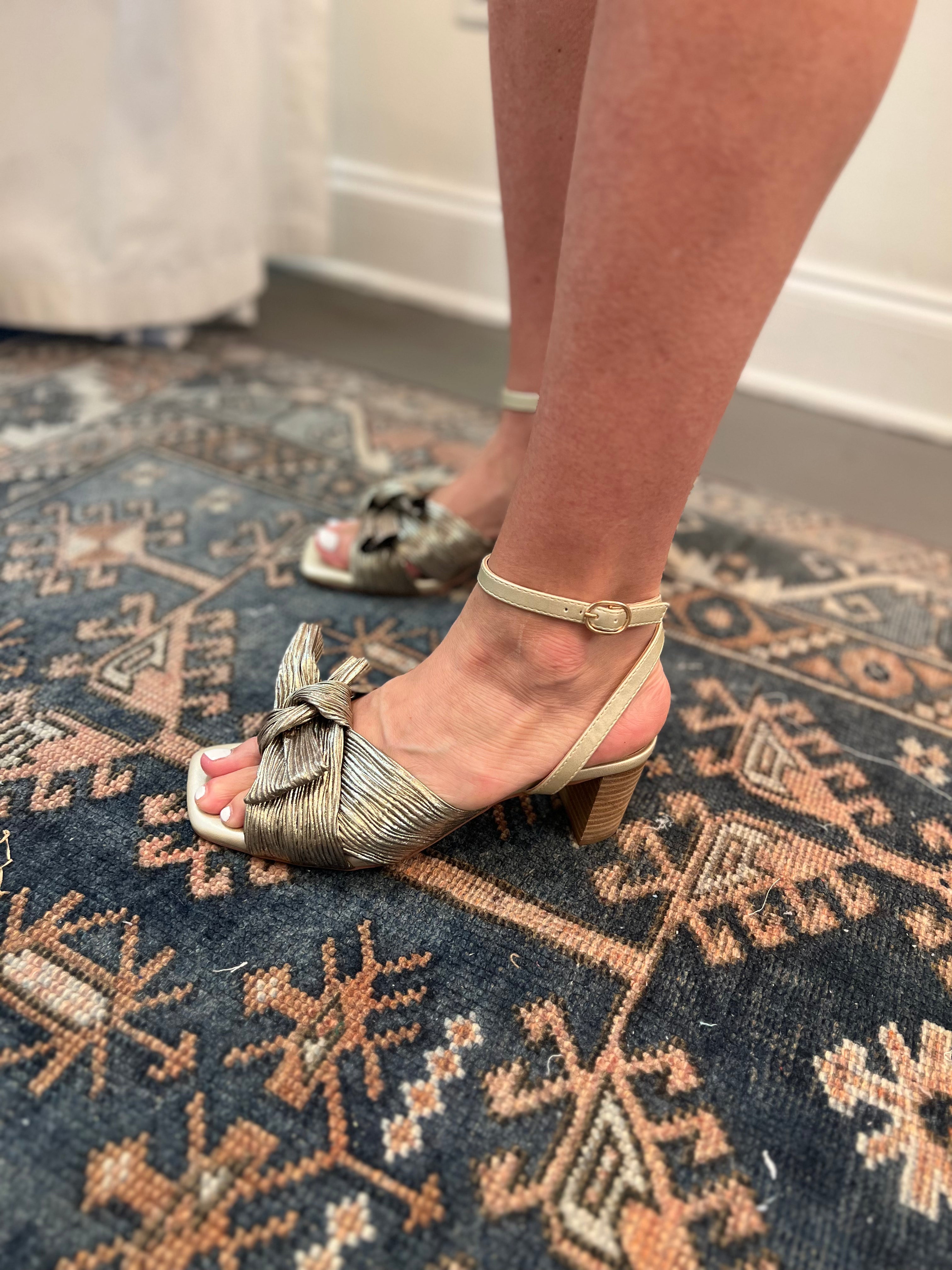 Cara Heeled Sandals Bronze